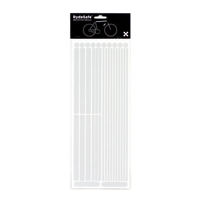 RydeSafe Reflective Stickers Multi-Shape Kit - reflective tape- - white