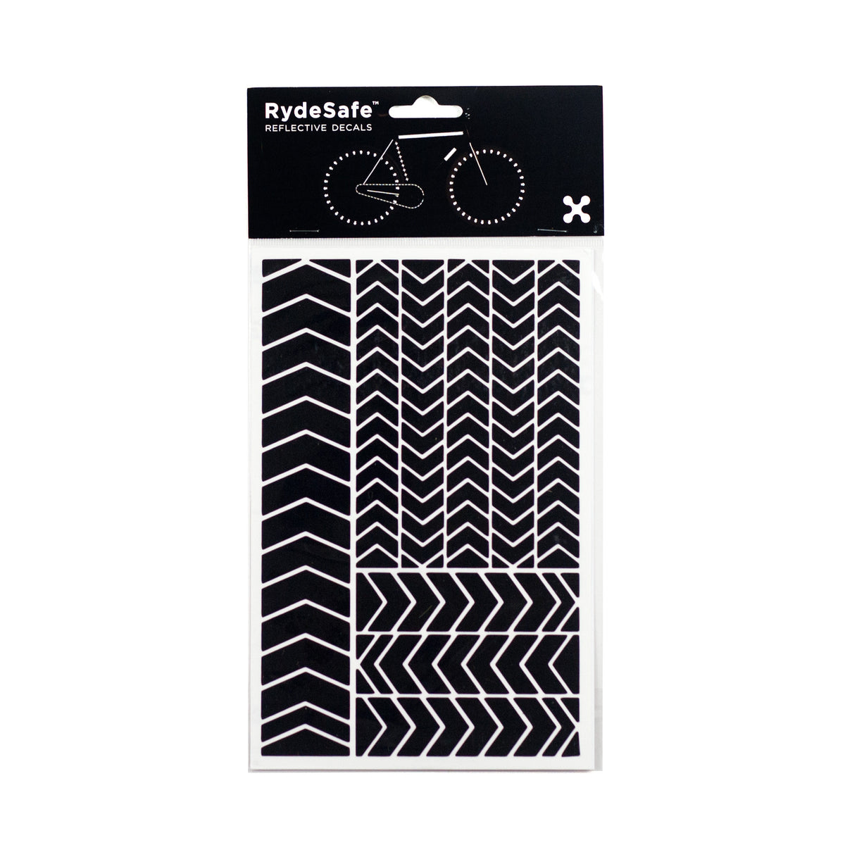RydeSafe Reflective Chevron Stickers - black