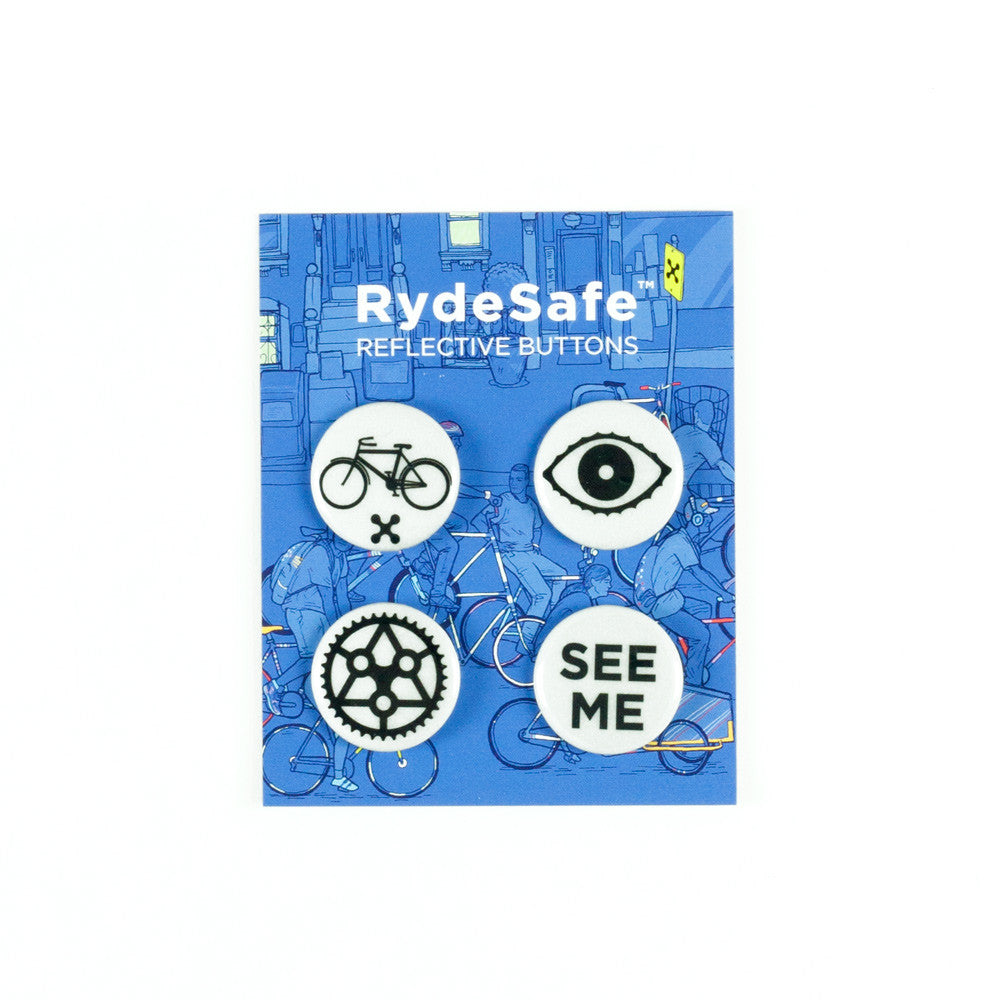 RydeSafe Reflective Button Kits - (4 PACK)