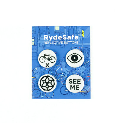 RydeSafe Reflective Button Kits - (4 PACK)