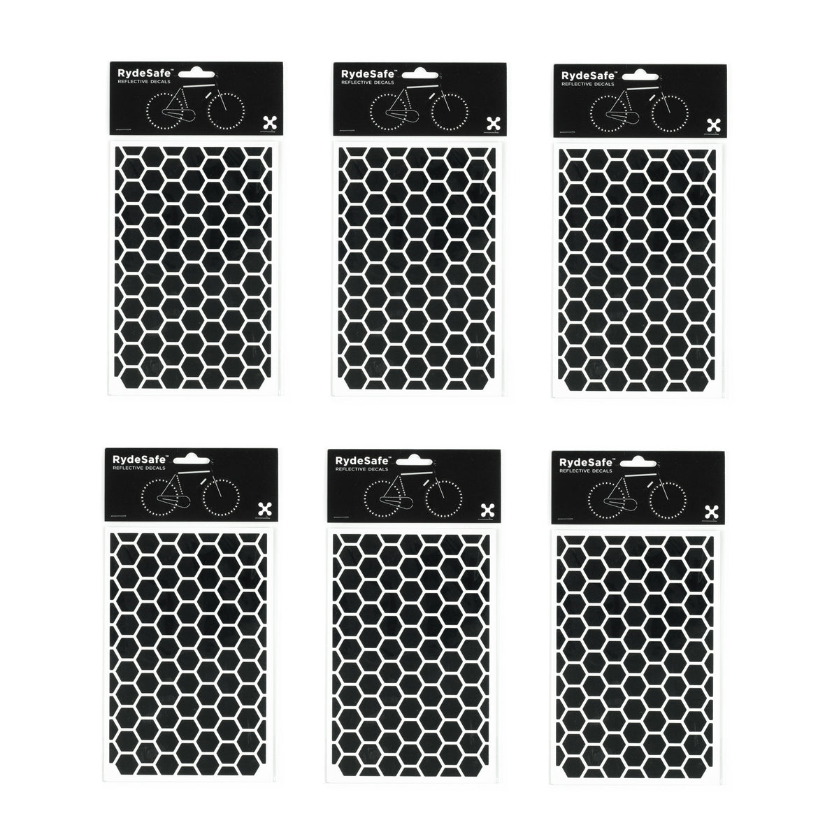 RydeSafe Reflective Stickers | Hexagon Kit - Large