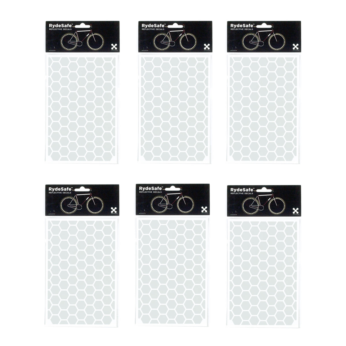 RydeSafe Reflective Stickers | Hexagon Kit - Large